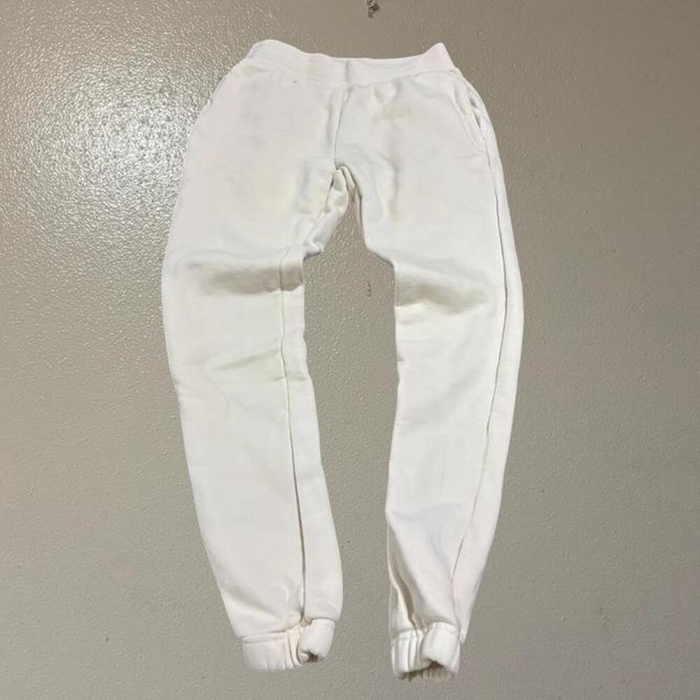 Rue Porter Heavyweight Cotton White Jogger Style Sweatpants Size Men’s S